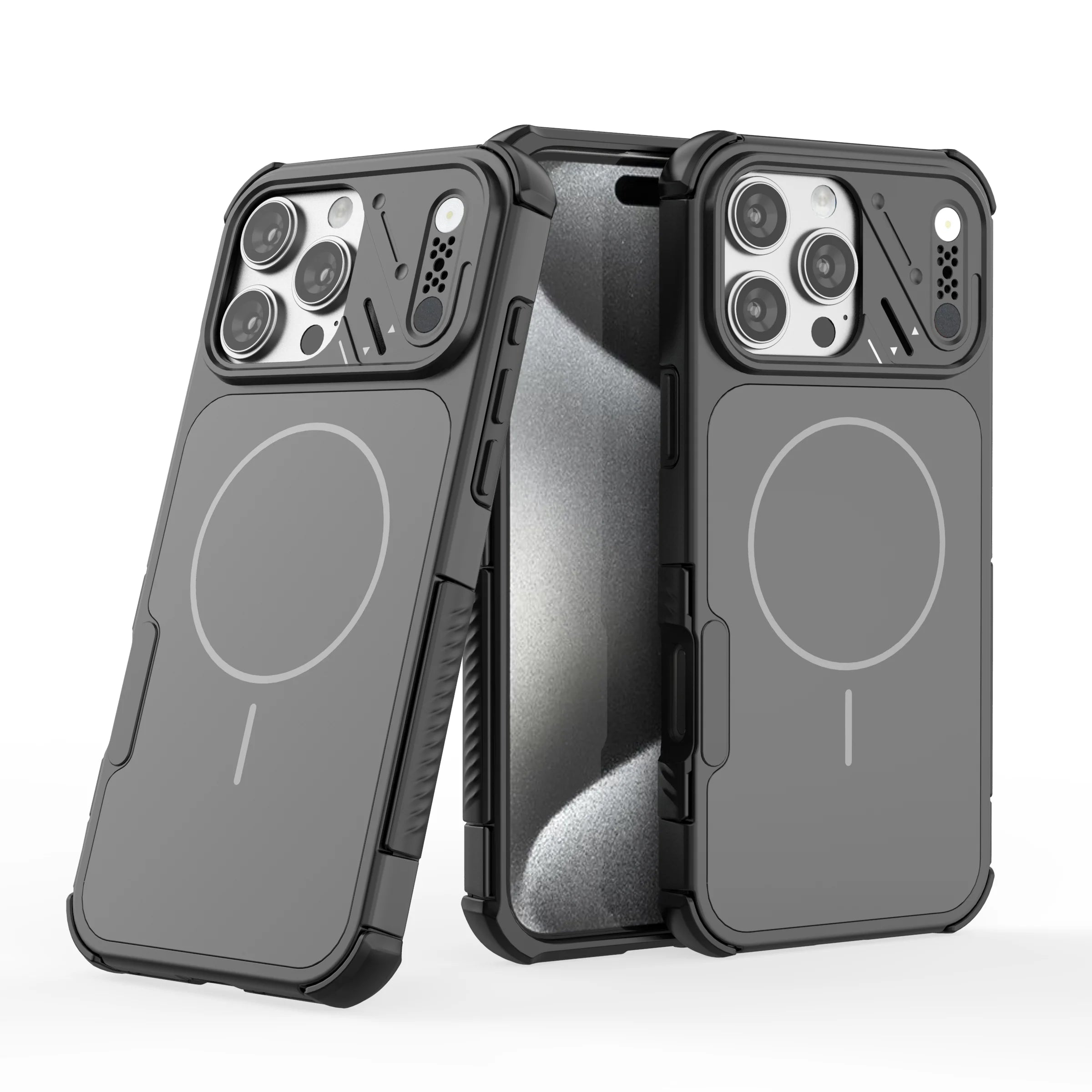 Anti-Shock Heavy Magnetic Case for Iphone 17 Pro Max 16 Iphone16 Iphone17 Wireless Charging Shockproof Covers Funda Coque