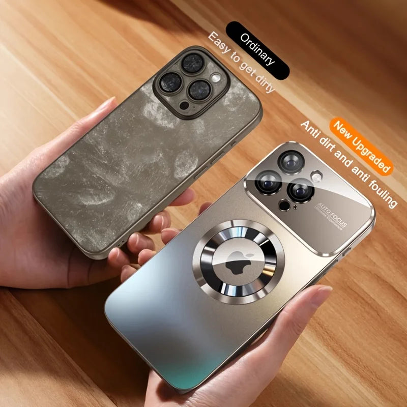 New Luxury Glass Camera for Magesafe Magnetic Wireless Charge Case for IPhone 17 13 12 11 Pro Max 16 15 14 Plus Shockproof Cover