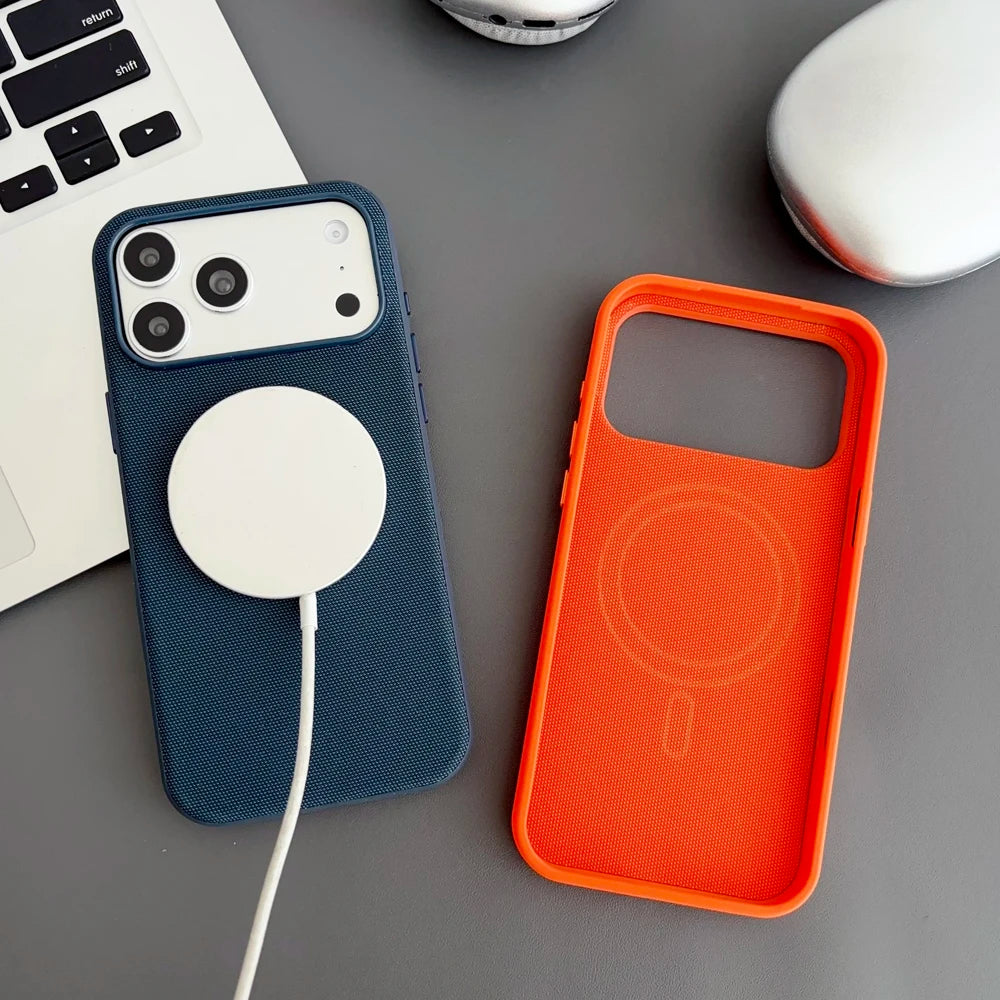 High Quality Original Technology Woven Case For IPhone 12 13 14 15 16 17 Pro Max Air Official For Magsafe Magnetic Protect Cover