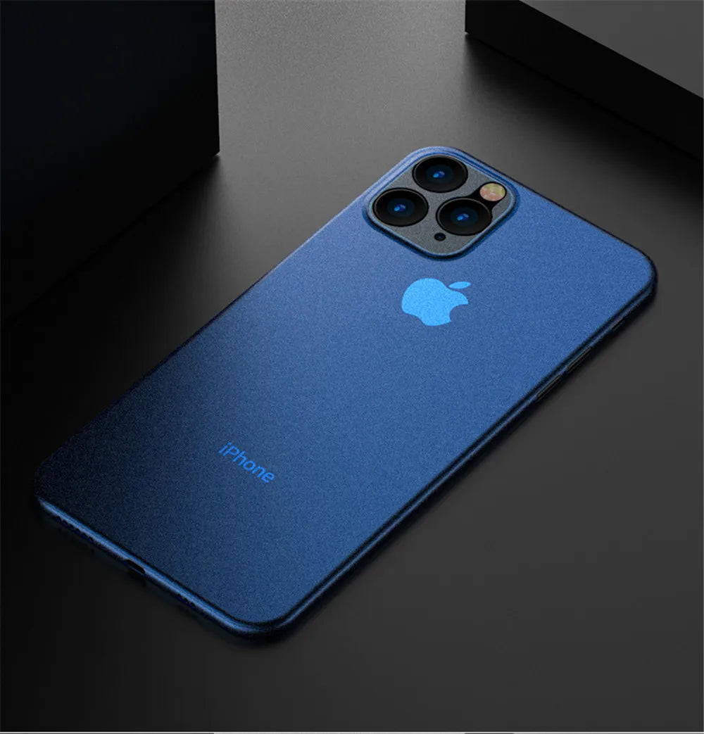 New 0.2MM Ultra Thin Matte PP Case For iphone 11 12 13 14 15 Pro X Xr Xs Max 13 mini 7 8 Plus SE 2020 Clear Hard PC Cover Cases