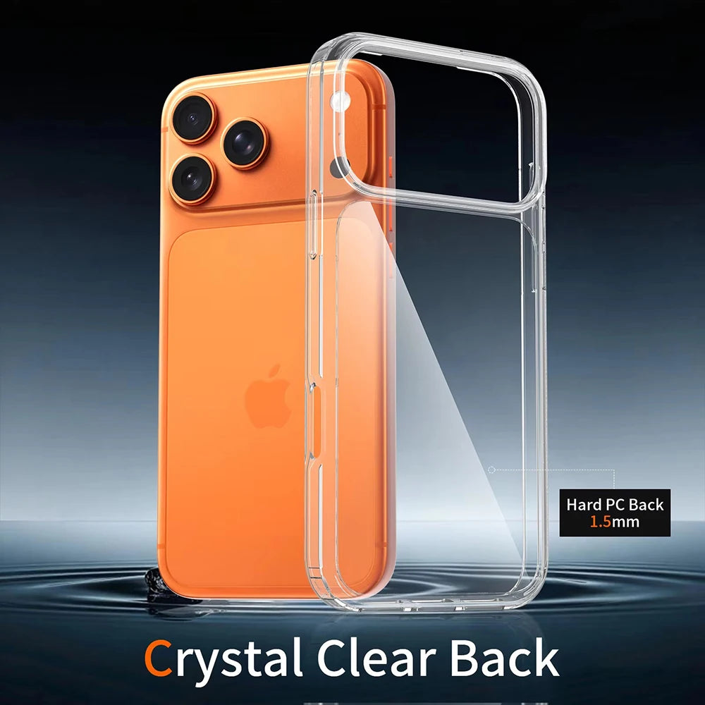 Transparent Shockproof Phone Case For iPhone 17 16 Pro Max 16Pro 17Pro Ultra Thin Clear Cases For iPhone 15 14 13 Pro Max Cover